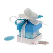 Boite  drages cube turquoise orchide