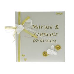 Livre d'Or mariage or et blanc