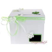 Urne mariage orchide vert anis