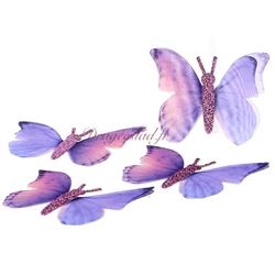 Papillon lilas x 4