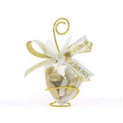 Coeur Drages Papillon Or - Cadeau Invits Mariage Or et Blanc