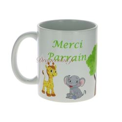 Mug dragées Parrain Marraine Jungle